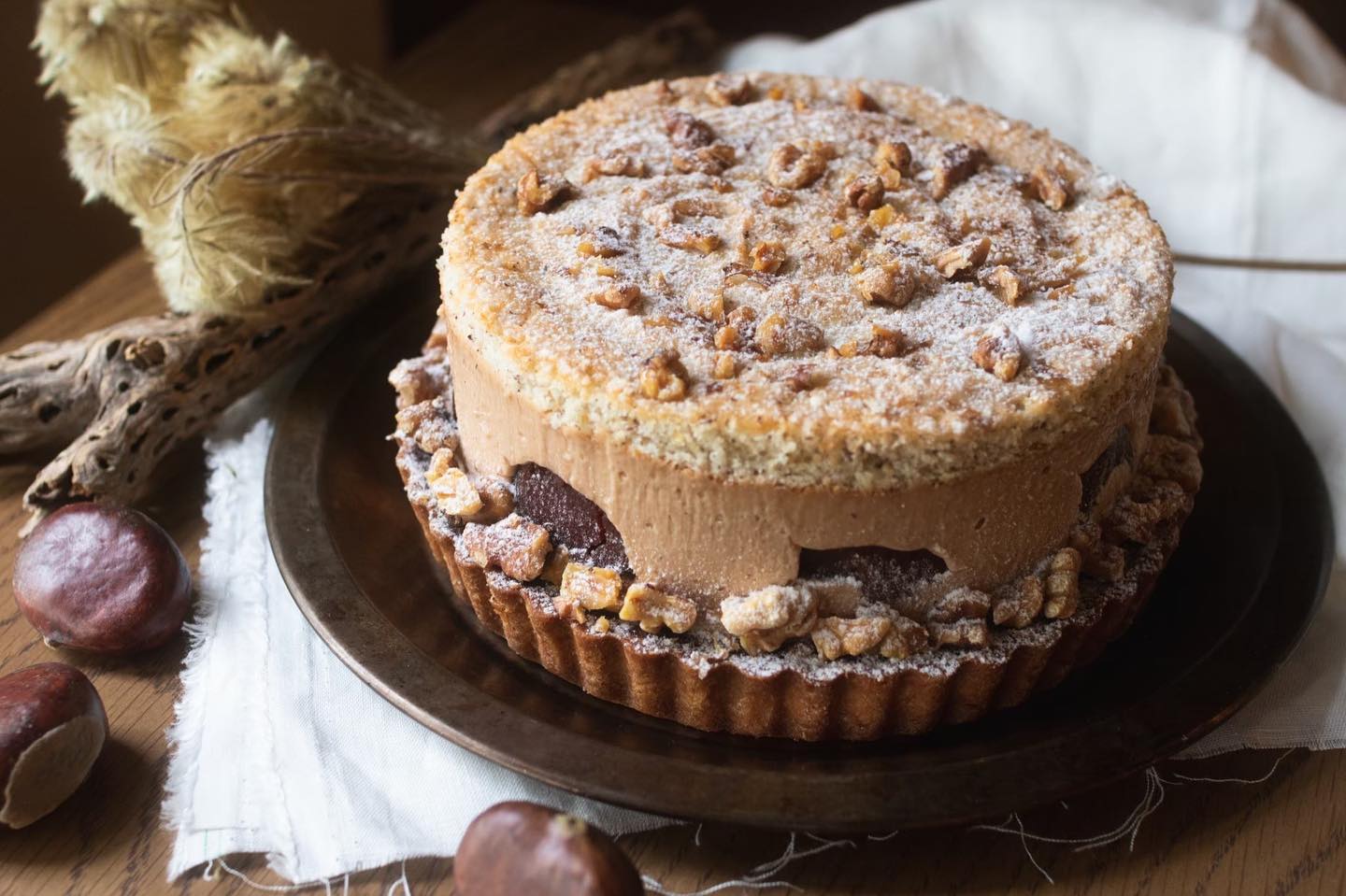 クリとチョコのタルト